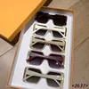 Zonnebril Designer heren populair model M six zonnebril metaal vintage mode stijl vierkant frameloos UV 400 lens geleverd met pakket klassieke HJWC