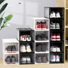 Boxes Bins Great Holder Large Opening Thickened Flip Pull-out Type Display Storage Box Stackable Shoe Organizer W0428
