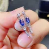 sapphire earrings long