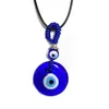 Keychains Trendy Evil Eye Keychain Handmade Braided Rope Round Blue Turkish Bag Pendant Car Key Chains Fashion Jewelry Gift