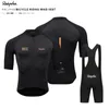 Cykeltröja sätter RCC Ralvpha Set Summer AntiUV MTB Mens Kort ärm Bicycle Clothes Kit Bike Uniform 231127