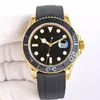 Męskie obserwuj niebieskie wybieranie lodowe zegarki Jason007 Złote zegarki dla mężczyzn Yachtmaster II Diamentowy Casual Mechanical Wristwatch 44 mm Automatic