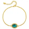 Strand CCGOOD Ellipsoid Design Rhinestones Bracelet For Women Gold Plated 18 K High Quality Minimalist Luxury Jewelry Pulseras Mujer