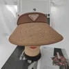 Womens Designer Visor Cap For Men Womens Casual Sport Hat Straw Hat P Casquette Beach Classic SunHats Bucket Hats Caps 5 Color Outdoor Lady