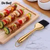 BBQ Tools Accessories 1 Pcs Oil Brushes Stainless Steel Silicone Kitchen BBQ Grilling Baking Cooking Brushes Barbecue Cooking Tools 230428