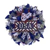 Декоративные цветы 15,7 дюйма американского патриотического венка для входной двери четвертый июль День независимости