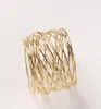 Medium Plated Gold Wire Napkin Ring Simple Winding Napkin Ring2671002