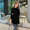 Maternity Tops Tees Autumn Winter Thick Warm Knitted Maternity Sweaters Side Splits Tight Bottoming Shirt Clothes for Pregnant Women Pregnancy TopsL231128