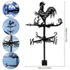 Decorações de jardim Galo Cata-vento de aço inoxidável Weathervane Frango Indicador de direção Ornamento para fazenda Pátio Decoração ao ar livre 231127