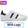 2023 OG Superstar Casual Chaussures Femmes Hommes Baskets Plates Blanc Or Noir Rouge Marine Sliver Trainer Superstars 80s Pride Outdoor Sneaker Designer Hommes Femmes Baskets