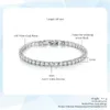 Women's Tennis Bracelet Hip Hop Trendy Cubic Zirconia Silver Color Teen Girl Crystal Chain on The Hand Wedding Jewelry