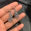 Stud 2024 Mode Brillant Zircon Strass Arbre De Noël Boucles D'oreilles Pour Femmes Étoiles Mignonnes Longues Boucles D'oreilles Suspendues Filles Bijoux De Noël YQ231128