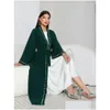 Ethnische Kleidung Ramadan Open Kimono Abaya Gebetskleidung Frauen Kaftan S Arabien Türkei Islam Muslim Kleid Kebaya Robe Femme Drop Delive Dhazc
