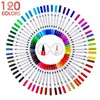 12pcsWatercolor Dual Pens 132 Colors Marker Brush Fine Tip Markers for Kids Adult Coloring Book Art Supplies P230427