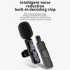 Microphones Microphone sans fil avec réduction du bruit Son stéréo Lavalier de haute qualité pour Vlogs Phone Vlog