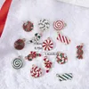 Charms SANSANGO14pcs Christmas Tree Decoration Candy Cane Lollipops Red And White Pendants Year Gifts