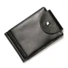 Titulaires de cartes Portefeuille pour hommes et femmes Clip Flip Flap Zipper Coin Bag Sleeve Lot