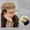 Berets Baker Boy Hat Buckle Beret Women Peaked Caps Stylish Lady All-match Cotton Miss