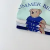 Rompers Korea Baby Boy Clothing Set Toddler Kids Summer Clothes Cartoon Bear TshirtShorts Two Piece Suit born Girl Outfits 230427