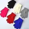 Mitaines pour enfants hiver 4-11 ans écriture pour enfants gants chauds résistants au froid couleur unie laine tricotée gants à doigts fendus R231128