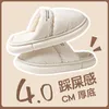 Ciabatte Platform Woman House 2023 Winter Warm Bedroom Casual Kawaii Soft Flats Shoes Slides