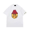 Merk Drawtrew Shirt Heren Designer Face Summer Draw Haikyuu Dames T -shirt Loose Tops Round Neck Drew Hoodie Floral Hat Small Yellow Face 6129