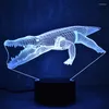 Night Lights Crocodile Led 3d Light Bulbing Usb Baby Christmas Kids Gif Children Bedroom Atmosphere Table Lamp