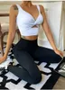 Yoga outfit kvinnors sportbh fitness sexig ihålig främre kors hög påverkan push up plus size träning grödor