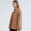 Herr ullblandningar 2023Short Jackets Ladies High Street Winter Woolen Coats Pockets Solid Loose Women's Short Coat 231128