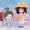 Dolls 112 Mini OB11 20 Movable Joints Girl Cute Expression Face Curly Short Wig 13CM Toys Gift for Girls Munecas BJD 230427
