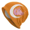 Bérets mignons axolotl sur la lune Skullies Bons de bonnet Hip Hop Winter Femmes chaudes Chapeau tricoté Unisexe Adult Salamandre Animal Bonnet Chapeaux