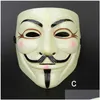 Party Masks Halloween 5 Style Vendetta V Word Mask Costume Guy Fawkes Anonymous Fancy Cosplay Drop Delivery Home Garden Festive Suppl Dhugt