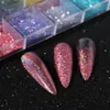 Polveri acriliche Liquidi Polvere olografica Set Holo Silver Rub Dust Nero Rosa Cromo Polvere glitter per unghie Pigmento laser per unghie Manicure fai da te CHI3601 231128