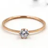 Band Ringe Liebe Schmuck Titanuim Stahl Rose Gold Farbe Ring CZ Kristall Ring Für Frauen Paar Fingerringe Hochzeit Größe 310 KK0056 Z0428