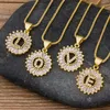 Ketens goud/zilveren kleur initiële letter ketting 26 letters charme naam hanger topkwaliteit koper zirkon sieraden cadeauchains ketenschains