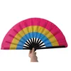 Rainbow Folding Fans LGBT Colorful Hand-Held Fan for Women Men Pride Party Decoration Music Festival Events Dance Rave Supplies I0428