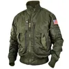 Vestes pour hommes Hommes Tactique Militaire Grande Poche Pilote Baseball Air Force Manteau ArmyGreen Bomber Veste Col montant Moto Outwear 231128