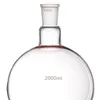 2000ml 24/40 Sigle Neck Flat Bottom Glass Flask 1-Neck 2Litre Lab Boiling وعاء