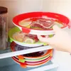 Organisation Keep Food Fresh Tray Vacuum Seal Elastic Preservation Plate återanvändbar matlagring Container Kylskåpsorganisatör Köksverktyg