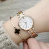 Horloges Designer dames quartzhorloge met kleine ronde wijzerplaat en fijne stalen band Roestvrij damesaccessoires voor dames