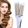 Curling Irons Curly Hair Artefact Three Tube Curling Iron Wave Roller do włosów z wyświetlaczem LCD Ceramiczne Triple Barrel Narzędzia do włosów Q231128