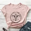 Kvinnors T -skjortor Hex Patriarky Floral Uterus Tshirt Estetiska kvinnor Kort ärm Witchy Pro Choice Tee Shirt Top