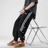Mens Designer Cargo Pants Male American Embroidered Stripes Single Breasted Leggings Sweatpants Men And Women Loose Large Casual Trousers For Four Season