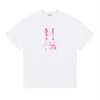 Designer New Women Tir shirt High Edition 2023 Summer Rabbit Letter Impressão unissex T-shirt de manga solta para homens Mulheres