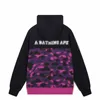Bathing Ape Men's Hoodies Autumn and Winter New men's camouflage patchwork sweater for men and women casual cardigan jacket couples