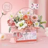 Christmas Toy Supplies LOZ building block flower rose toy Magic powder portable bouquet gift box series gifts for girls 231128