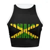 Kvinnors tankar Fashion Vest Tube Tops Flaggdesign ärmlös elastisk kvinnlig gröda topp casual lady sportstank streetwear