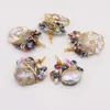 Pendant Necklaces Wholesale Natural Semi-precious Stone Irregular Pearl Crystal Bud Charms For Jewelry Making DIY Necklace Accessories 1PC