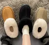 2023 stivali da neve invernali caldi vera pelle di pelliccia donna moda Casual caviglia piatta pantofola classica tacco 4 cm Zapatos