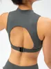 Kvinnors tankar Öppna back Yoga BH -blixtlås Fitness Vest Gym Sportkläder Running Crop Top Female Sports Underwear Sexy Vests